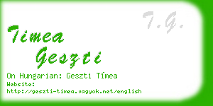 timea geszti business card
